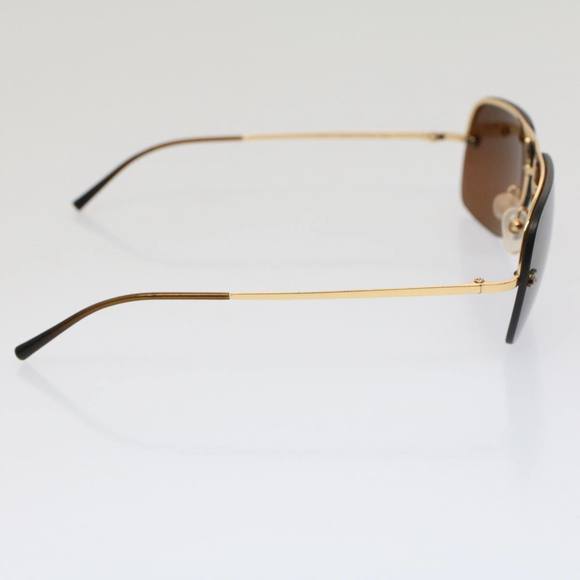 CHANEL Sunglasses Metal Black Gold Tone CC Auth 53401 - Picture 4 of 15